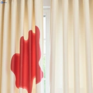 Wine Stain Removed Curtains